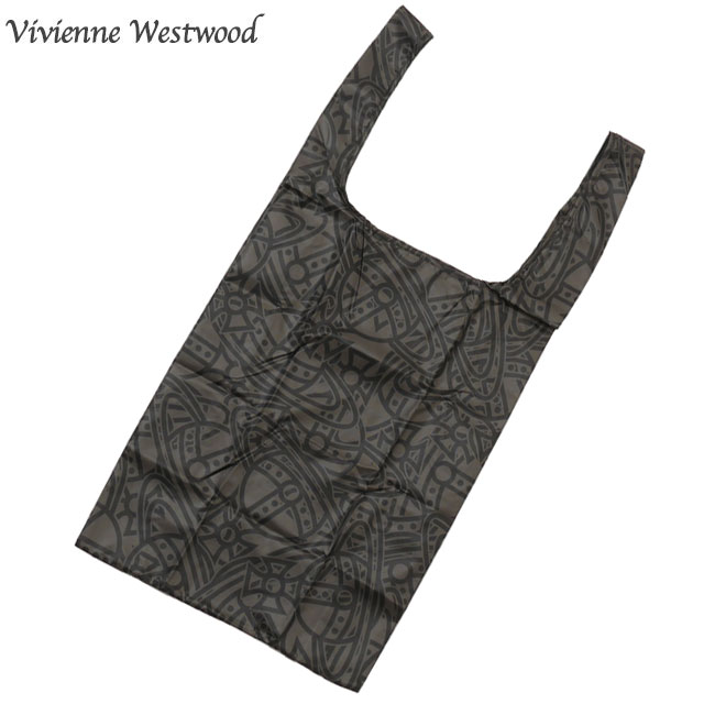 【月間優良ショップ7度受賞】 新品 ヴィヴィアン・ウエストウッド Vivienne Westwood RANDOM LINE ORB エコバッグ トートバッグ サブバッグ ショッピングバッグ GRAY グレー 灰色 メンズ レディース 新作 ETN125