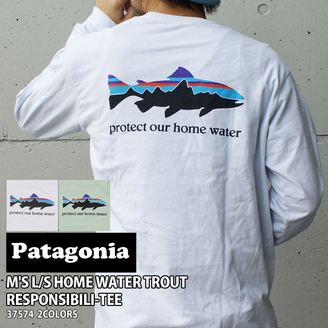  新品 パタゴニア Patagonia M's L/S Home Water Trout Responsibili Tee メンズ ロングスリーブ ホーム ウォーター トラウト レスポンシビリ 長袖Tシャツ 37574 メンズ レディース