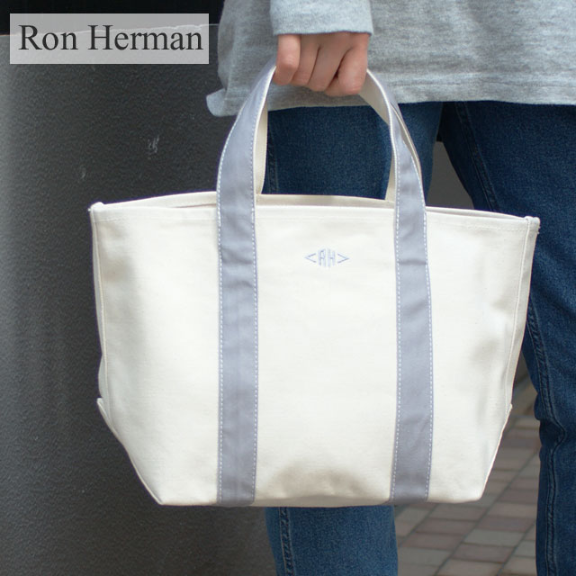 yԗDǃVbv7x܁z Vi n[} Ron Herman ORGANIC CANVAS TOTE BAG(S) g[gobO KNRxGRAY Y fB[X V