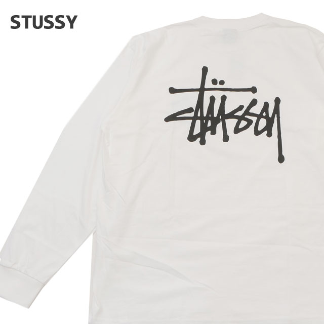  新品 ステューシー STUSSY BASIC STUSSY LS TEE 長袖Tシャツ WHITE ホワイト 白 メンズ