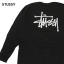 ステューシー 【月間優良ショップ7度受賞】 新品 ステューシー STUSSY BASIC STUSSY LS TEE 長袖Tシャツ BLACK ブラック 黒 メンズ