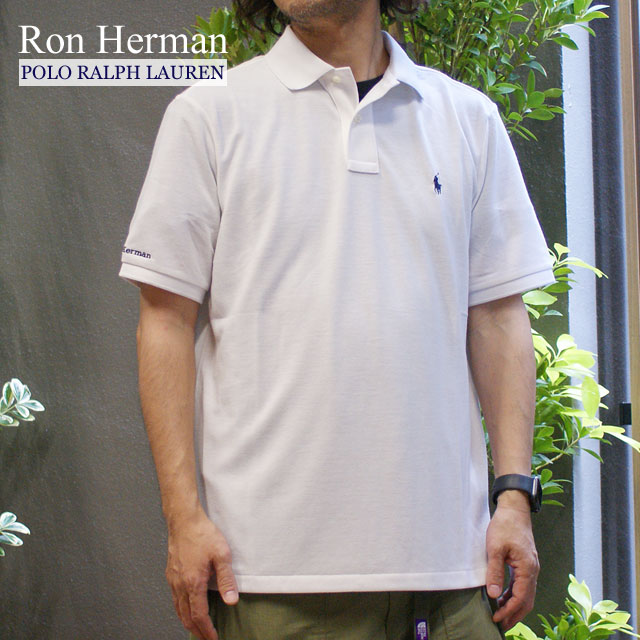  新品 ロンハーマン Ron Herman x ポロ・ラルフローレン POLO RALPH LAUREN Classic Fit Polo Shirt ポロシャツ WHITE ホワイト メンズ 新作