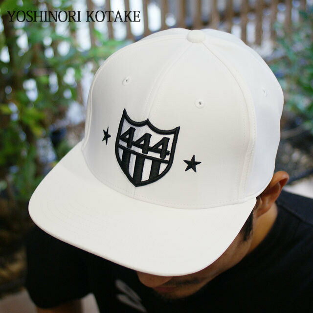 【月間優良ショップ7度受賞】 新品 ヨシノリコタケ YOSHINORI KOTAKE 444LOGO BB CAP ベースボール キャップ WHITE ホワイト メンズ レディース 新作 エンブレム ゴルフキャップ スポーツ