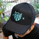 【月間優良ショップ7度受賞】 新品 ヨシノリコタケ YOSHINORI KOTAKE 444LOGO MESH CAP メッシュキャップ BLACK ブラック メンズ レディース 新作 エンブレム ゴルフキャップ スポーツ