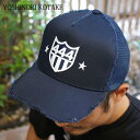 【月間優良ショップ7度受賞】 新品 ヨシノリコタケ YOSHINORI KOTAKE 444LOGO MESH CAP メッシュキャップ NAVY ネイビー メンズ レディース 新作 エンブレム ゴルフキャップ スポーツ