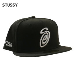 ステューシー 【月間優良ショップ7度受賞】 新品 ステューシー STUSSY CURLY S 59FIFTY NEW ERA CAP Sロゴ ニューエラ キャップ BLACK ブラック メンズ JTZ-I