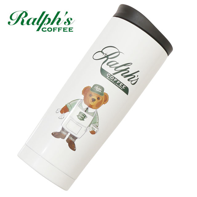高級なタンブラー 【月間優良ショップ7度受賞】 新品 ラルフズ コーヒー Ralph's Coffee BARISTA BEAR TUMBLER タンブラー WHITE ポロ ラルフローレン POLO RALPH LAUREN
