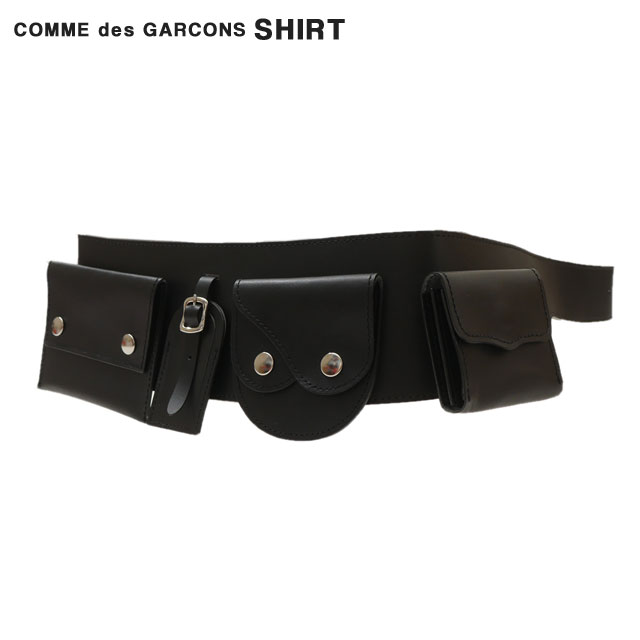  新品 コムデギャルソン シャツ COMME des GARCONS SHIRT マルチポケット レザーベルト ボディバッグ メンズ 新作