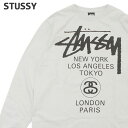 【月間優良ショップ7度受賞】 新品 ステューシー STUSSY WORLD TOUR LS TEE ワールド ツアー 長袖 Tシャツ メンズ レディース スケート ストリート エイトボール ストックロゴ ストゥーシー スチューシー