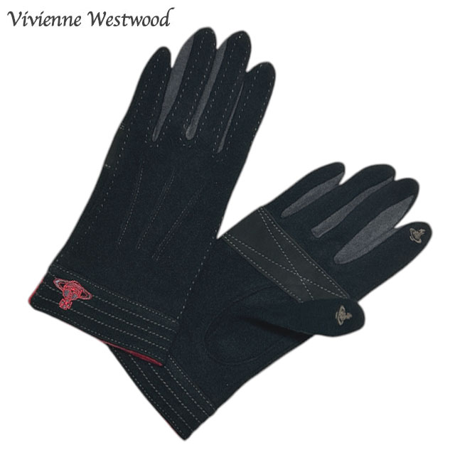 【月間優良ショップ 8度受賞】 新品 ヴィヴィアン・ウエストウッド Vivienne Westwood オーガニックウール ニット 手袋 メンズ プレゼント ギフト お祝い 贈り物
