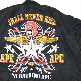 A BATHING APE（エイプ）MA-1ジャケット【新品】BLACK