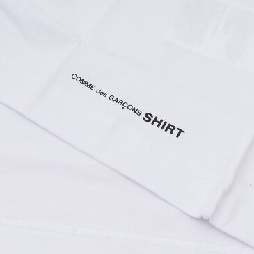 COMME des GARCONS SHIRT (コムデギャルソン シャツ) Hem Logo Print Tee (Tシャツ) WHITE 200-007510-060x【新品】