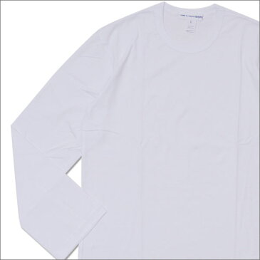 COMME des GARCONS SHIRT (コムデギャルソン シャツ) Hem Logo Print L/S Tee (長袖Tシャツ) WHITE 202-000873-060x【新品】