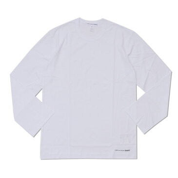 COMME des GARCONS SHIRT (コムデギャルソン シャツ) Hem Logo Print L/S Tee (長袖Tシャツ) WHITE 202-000873-060x【新品】