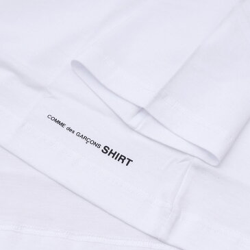 COMME des GARCONS SHIRT (コムデギャルソン シャツ) Hem Logo Print L/S Tee (長袖Tシャツ) WHITE 202-000873-060x【新品】