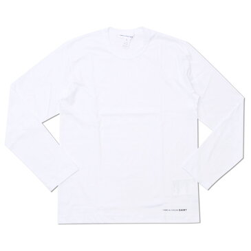 COMME des GARCONS SHIRT(コムデギャルソン シャツ) Hem Logo Print L/S Tee (長袖Tシャツ) WHITE 202-000896-040x【新品】