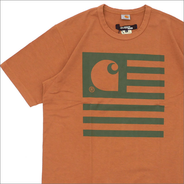 【月間優良ショップ7度受賞】 COMME des GARCONS JUNYA WATANABE MAN コムデギャルソン x Carhartt WIP カーハート FLAG TEE BROWN 200007699049 【新品】のサムネイル