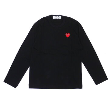 プレイ コムデギャルソン PLAY COMME des GARCONS MEN'S RED HEART L S TEE 長袖Tシャツ BLACK 200007741041 【新品】