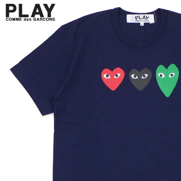 プレイ コムデギャルソン PLAY COMME des GARCONS MEN'S 3COLOR HEART TEE Tシャツ NAVY 200007747047 【新品】