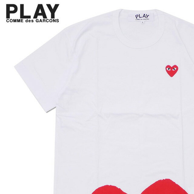 コム デ ギャルソン 【月間優良ショップ7度受賞】 プレイ コムデギャルソン PLAY COMME des GARCONS MEN'S HEM HEART TEE Tシャツ WHITE 200007746050 【新品】