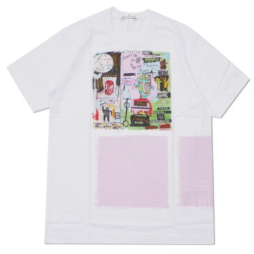 COMME des GARCONS SHIRT(コムデギャルソン シャツ) BASQUIAT TEE (Tシャツ) WHITExPINK 200-007897-040x【新品】