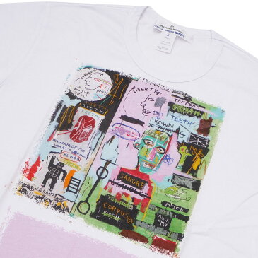 COMME des GARCONS SHIRT(コムデギャルソン シャツ) BASQUIAT TEE (Tシャツ) WHITExPINK 200-007897-040x【新品】