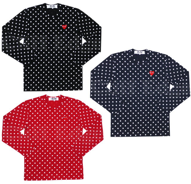 【楽天市場】PLAY COMME des GARCONS（プレイ コムデギャルソン）ドットワンポイント 長袖Tシャツ【新品】202