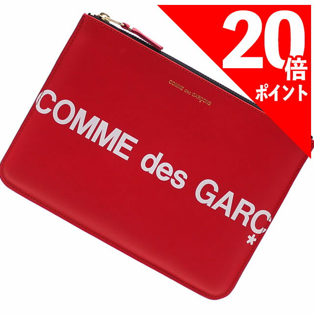 [期間限定ポイント20倍！] 新品 コムデギャルソン COMME des GARCONS Huge Logo Pouch クラッチバッグ ポーチ RED レッド 赤 メンズ レディース 288001196013