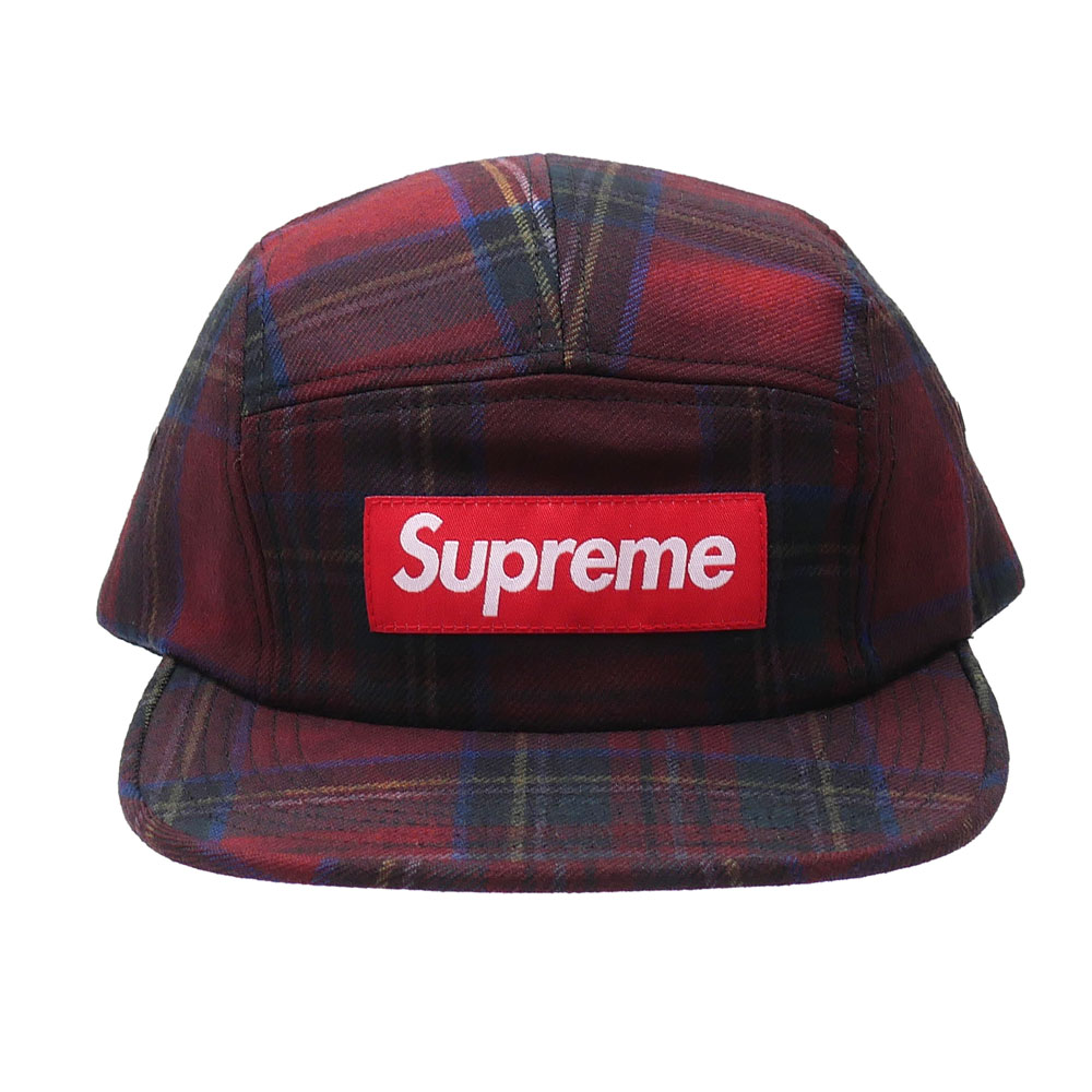 supreme plaid camp cap