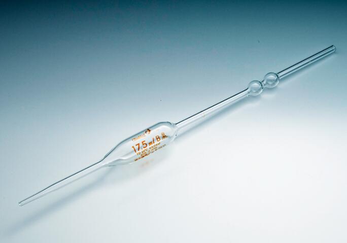 ガラス製　牛乳用ホールピペット(硫酸用)17．5 ml型式：2130-04-10耐熱ガラス　実験器具,研究備品、理化学機器、検査用品　乳脂肪測定