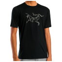 【 即納 】 アークテリクス イオニア メリノウール ロゴ ショートスリーブ メンズ ( Black ) | ARC'TERYX Ionia Logo