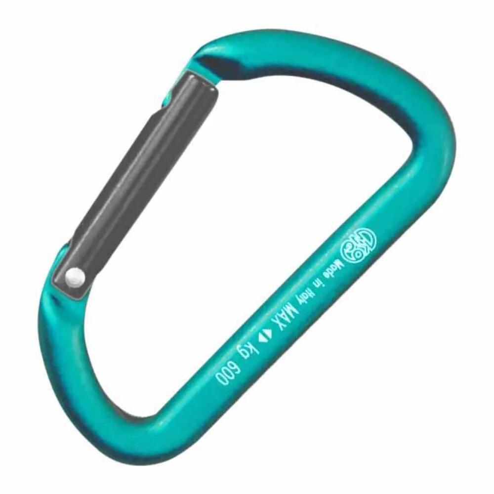樂天商城 - コング イタリー ミニ D スナップ フック （ Cyan / Grey ） | KONG ITALY Mini D snap hook [t]
