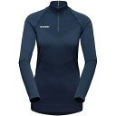 マムート トリフト ハーフジップ ロングスリーブ Tシャツ レディース ( Marine ) | MAMMUT Trift Half Zip long slee...