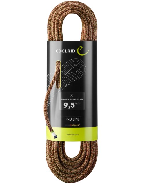 エーデルリッド イーグル ライト プロテクト プロ ドライ 9.5mm クライミング 登山 ( Neon Pink-Neon Green ) 80m | EDELRID Eagle Lite Protect Pro Dry 9.5mm [e]