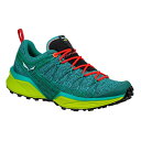 サレワ ドロップライン トレイルランニングシューズ レディース ( Feld Green / Fluo Coral ) | SALEWA Dropline tr...