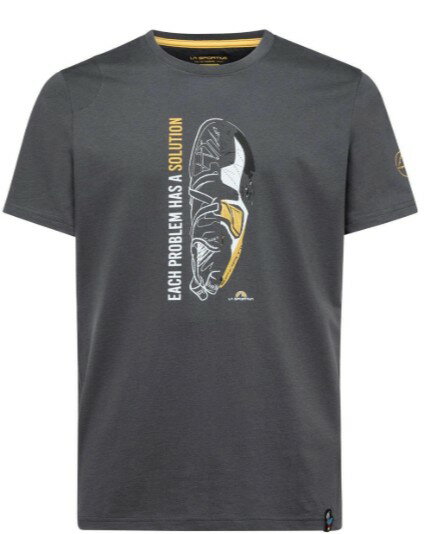 スポルティバ ソリューション Tシャツ メンズ クライミング 登山 ( Carbon/Yellow ) | La Sportiva Solution T-Shirt M [o]