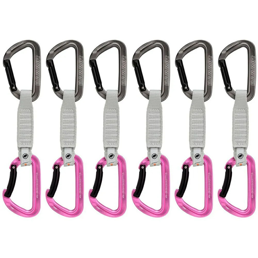 マムート ワークホース キーロック クイックドロー 6個セット （ Grey / Pink ） | MAMMUT Workhorse K..