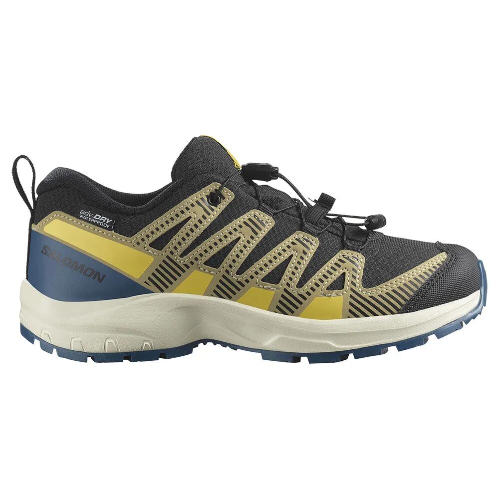 樂天商城 - サロモン XA プロ V8 WP ジュニア ハイキング シューズ （ Black/GrayGreen/PowderGiallo ） | SALOMON XA Pro V8 WP Junior hiking shoes [t]