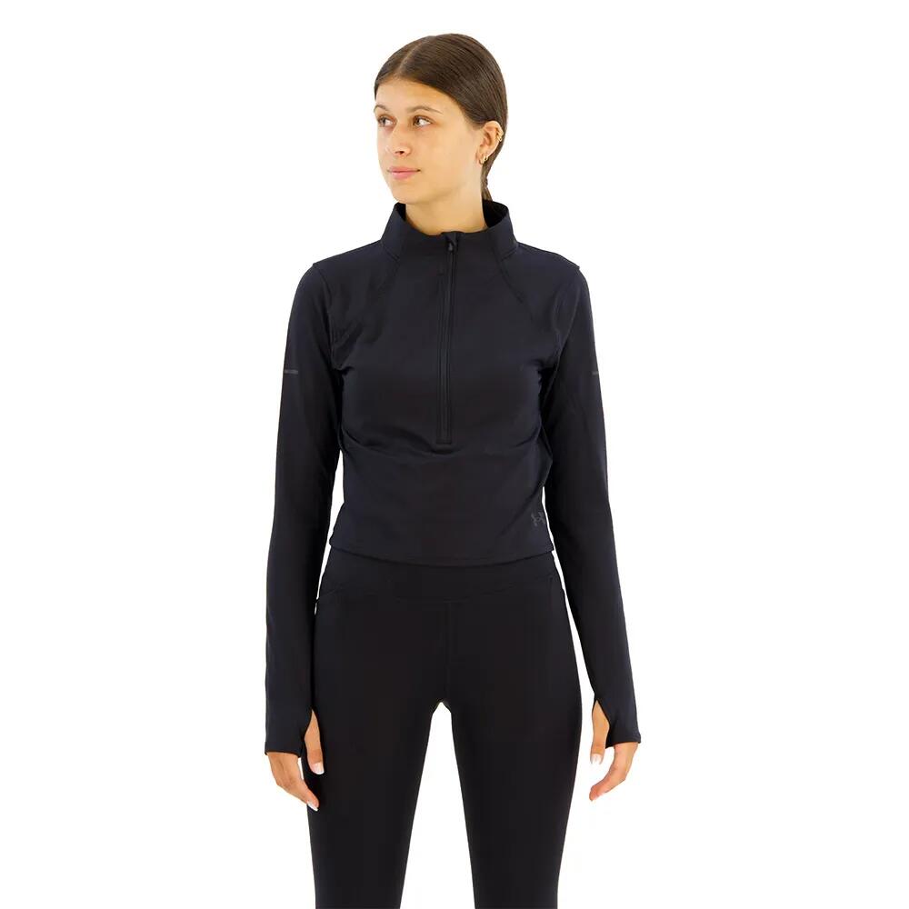 樂天商城 - アンダーアーマー ランチ エリート ハーフ ジップ ロング スリーブ Tシャツ レディース （ Black/Reflective ） | UNDER ARMOUR