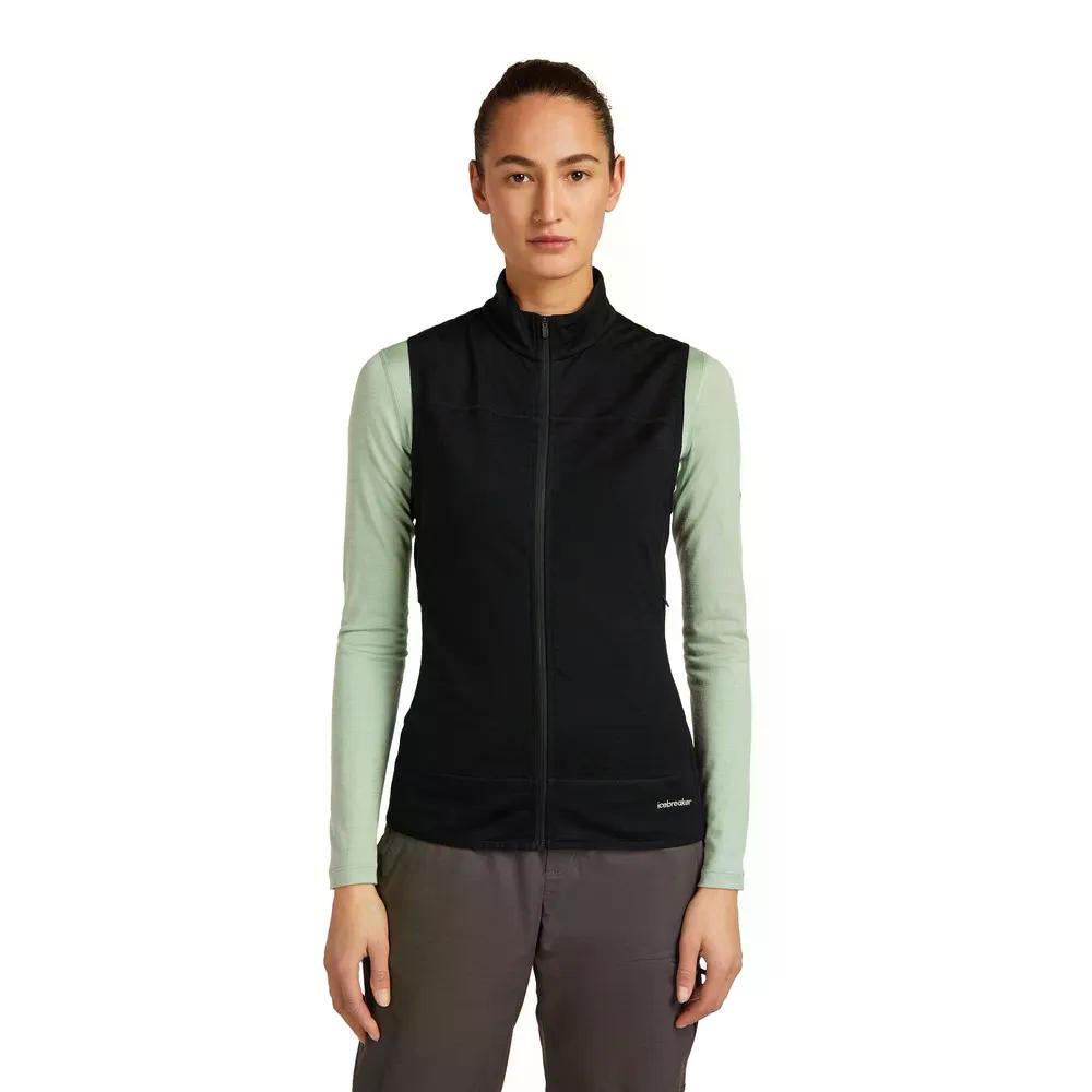 アイスブレーカー メリノ ブレンド 300 リアルフリース ディセンダー ベスト レディース （ Black ） | ICEBREAKER Merino Blend 300 RealFleece Descender Vest Women 