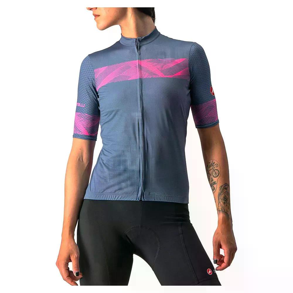 樂天商城 - カステリ フェニーチェ ショートスリーブ ジャージ （ LightSteelBlue/PinkFluo ） | CASTELLI Fenice short sleeve jersey [t]