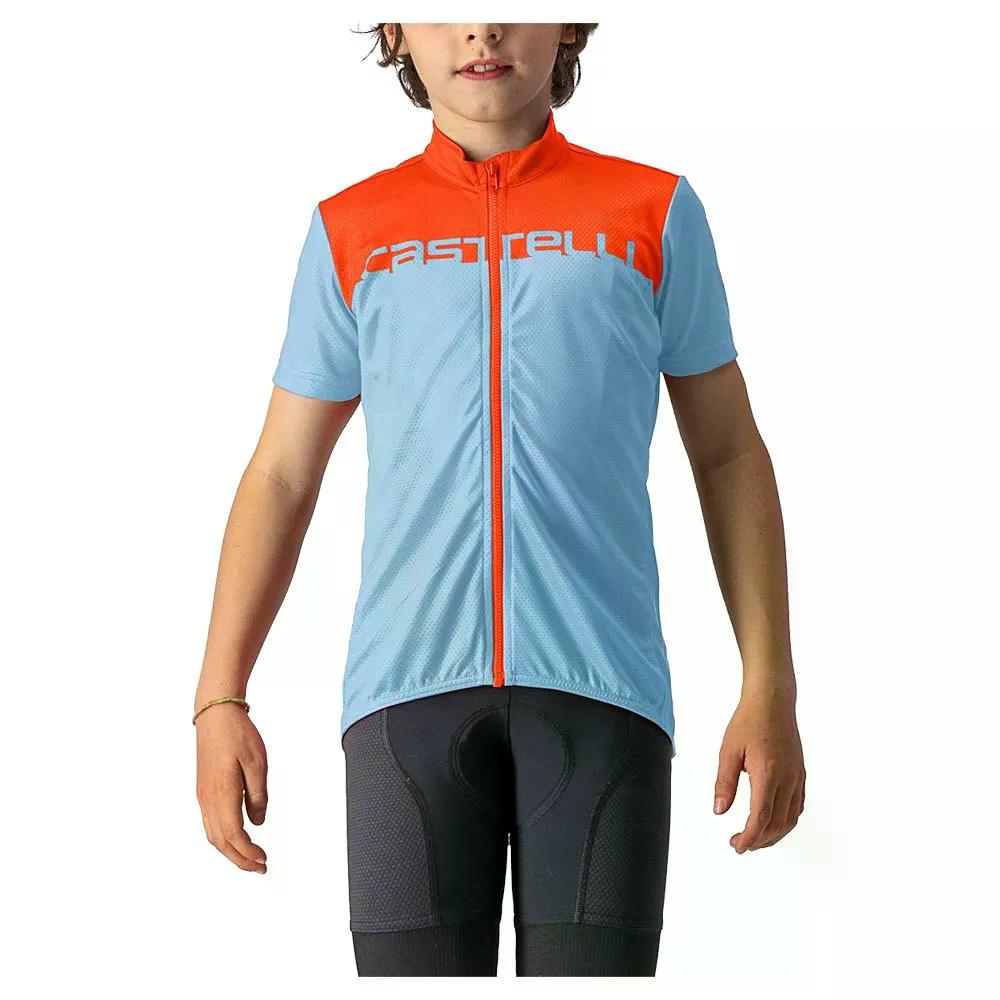 カステリ ネオ プロロゴ ジュニア ショートスリーブ ジャージ （ BabyBlue/RedLava ） | CASTELLI Neo Prologo Junior short sleeve jersey [t]
