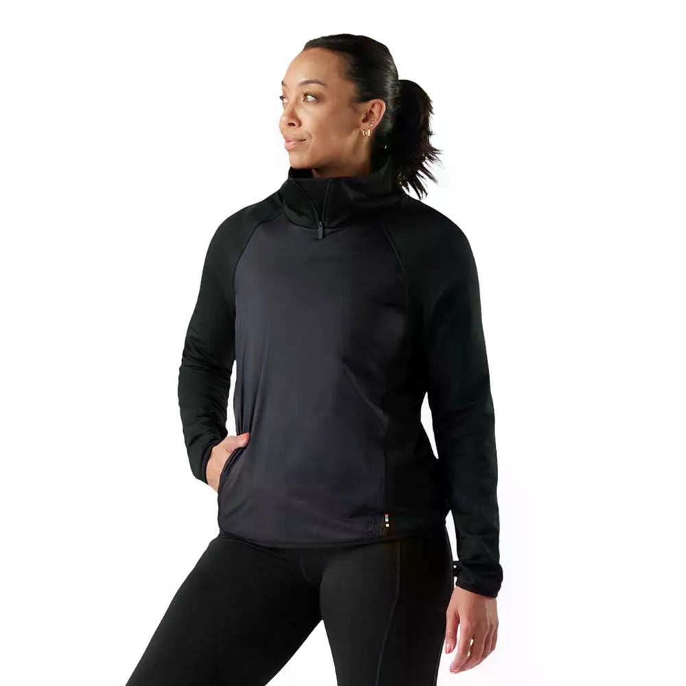 スマートウール スマートロフト ハーフジップ スウェットシャツ ウーマン （ Black ） | SMARTWOOL Smartloft half zip sweatshirt woman 
