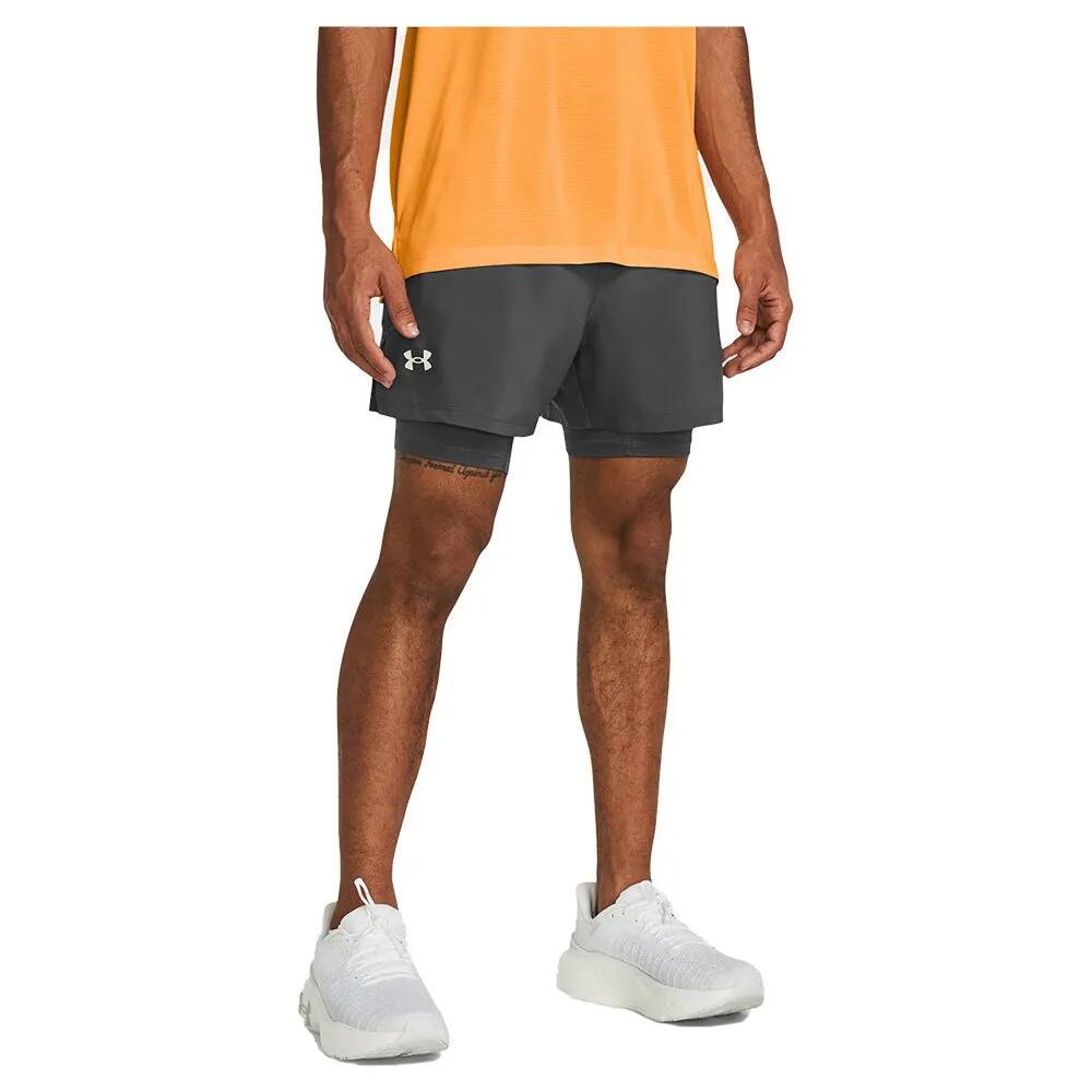 アンダーアーマー ローンチ 5インチ 2イン1 ショーツ レディース （ Castlerock/Castlerock/Reflective ） | UNDER ARMOUR Launch 5in 2-in-1 shorts Woman [t]