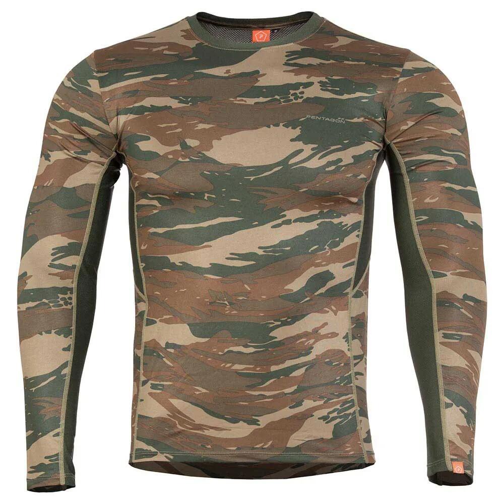 ペンタゴン アポロ アクティビティ カモ ロング スリーブ ティーシャツ （ GR Camo ） | PENTAGON Apollo Activity Camo long sleeve T-shirt 