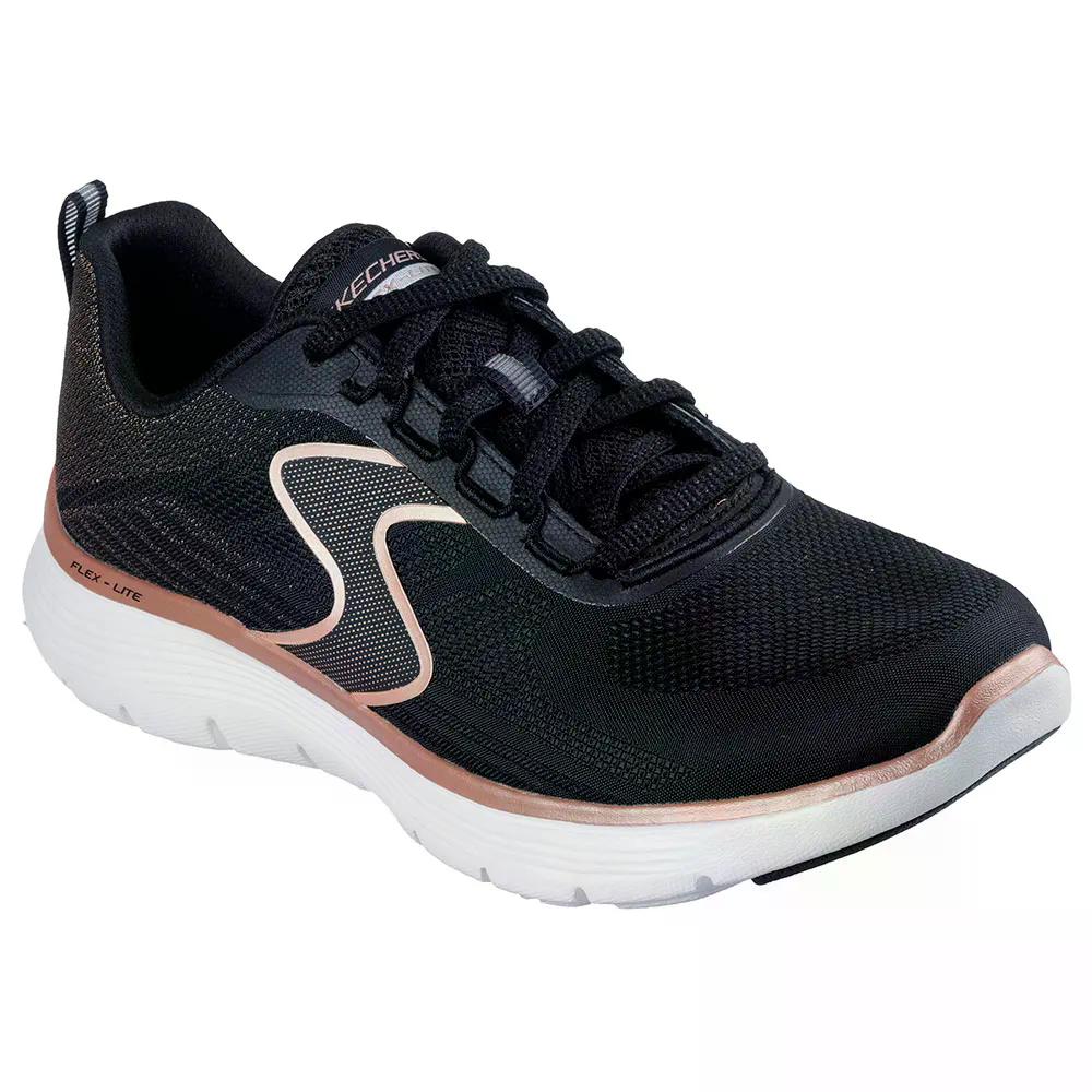 スケッチャーズ フレックス アピール 5.0 リュクス グロウ スニーカー レディース （ BlackMesh/RoseGoldTrim ） | SKECHERS Flex Appeal 5.0 Luxe Glow Sneakers Woman [t]