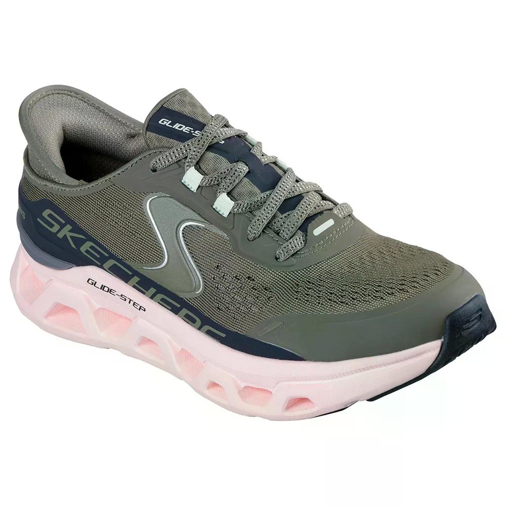 樂天商城 - スケッチャーズ グライド ステップ アルタス スニーカー レディース （ OliveSynthetic/Mesh/PinkTrim ） | SKECHERS Glide-Step Altus Sneakers Woman [t]