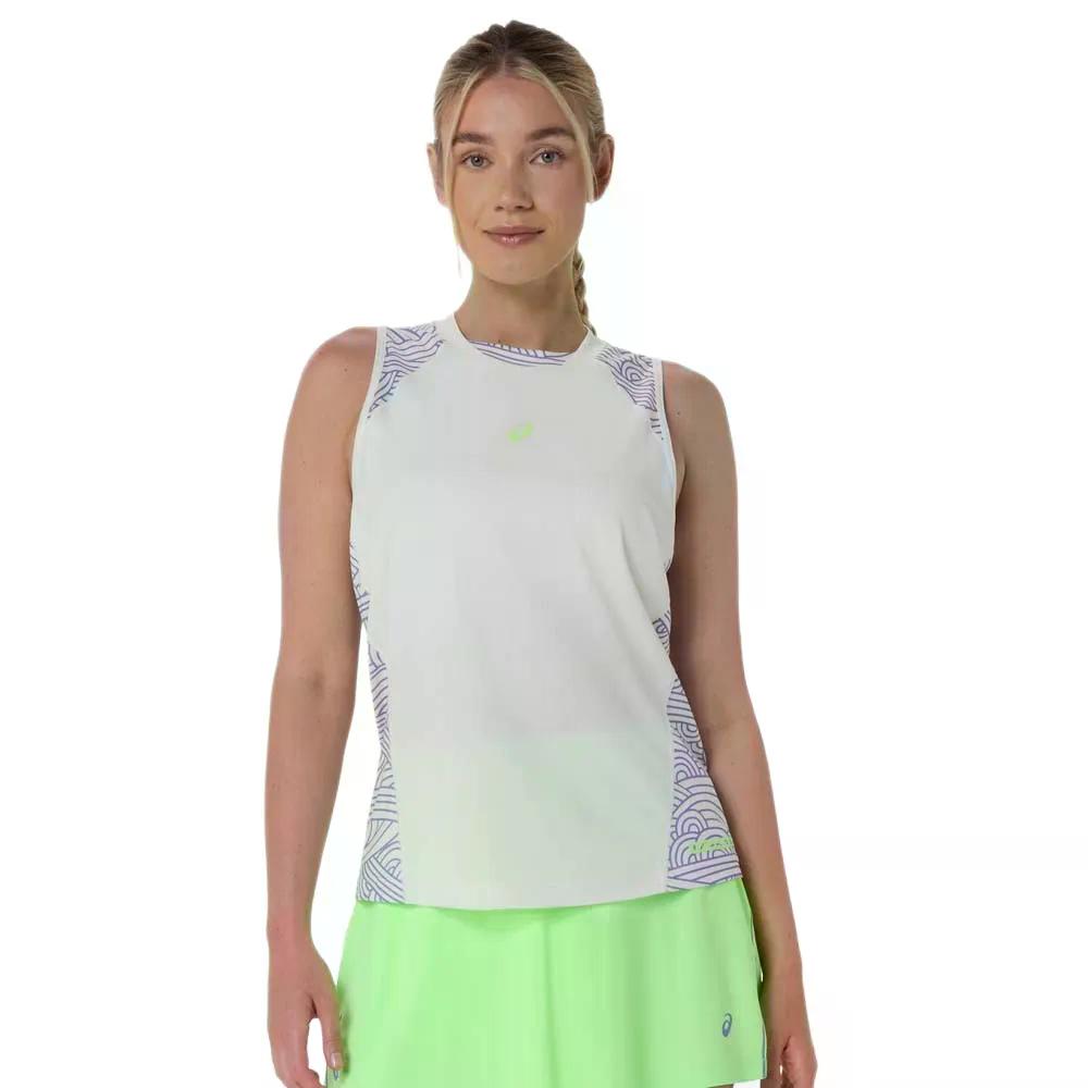 Rakuten - ASICS Padel Court All Over Print ノースリーブTシャツ （ Cream/Amethyst ） [t]