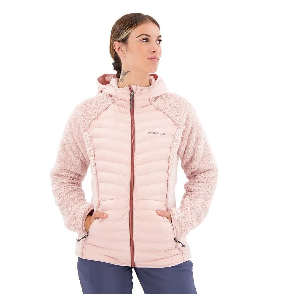 コロンビア パウダー ライト シェルパ ハイブリッド フルジップ フリース レディース （ DustyPink ） | COLUMBIA Powder Lite Sherpa Hybrid full zip fleece Women [t]