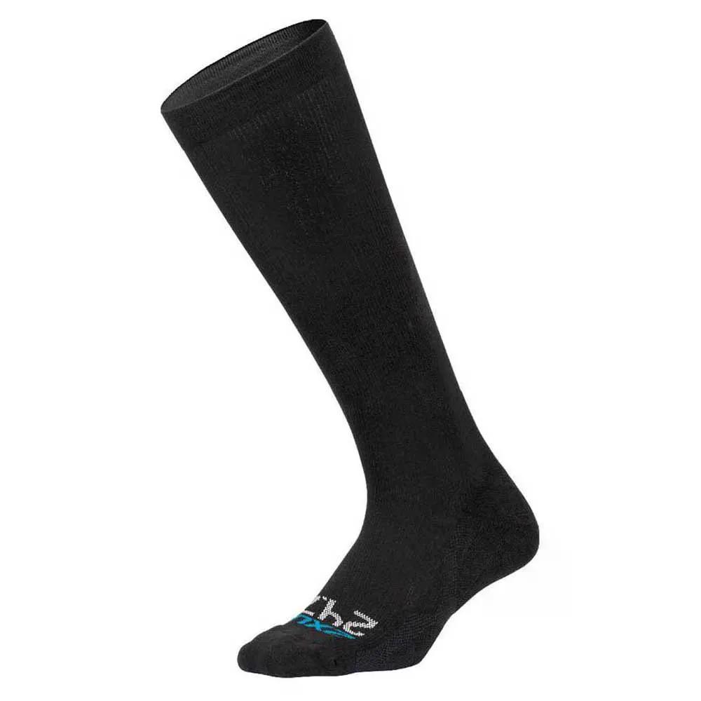 ツータイムズユー 24/7 コンプレッション ニーハイ ソックス 41-46 cm （ Black/Black ） | 2XU 24/7 Compression Knee High Socks 41-46 cm 